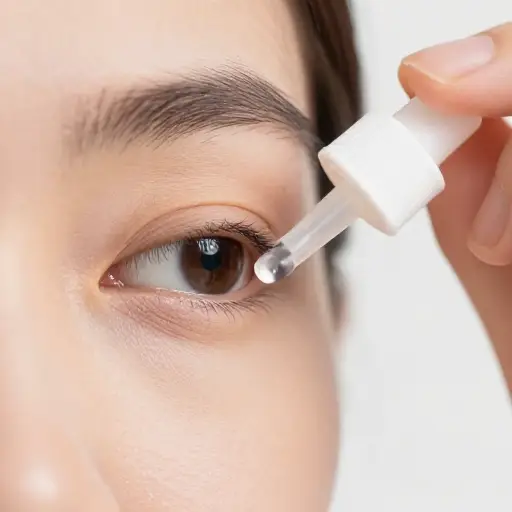 每天使用两次眼药水。