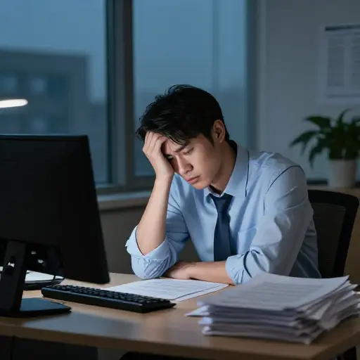 我对不得不加班感到不满。