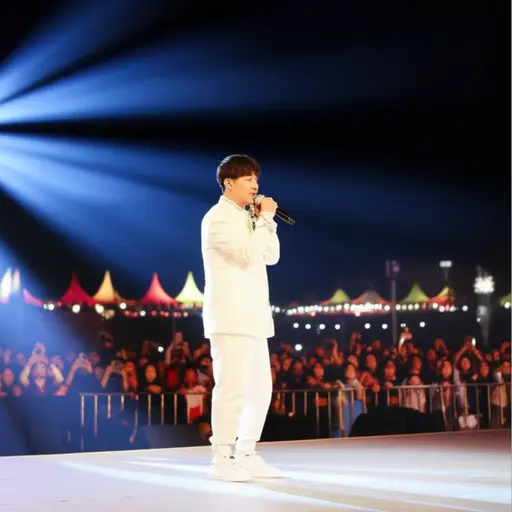 这位新歌手将在下个月的音乐节上首次登台表演。