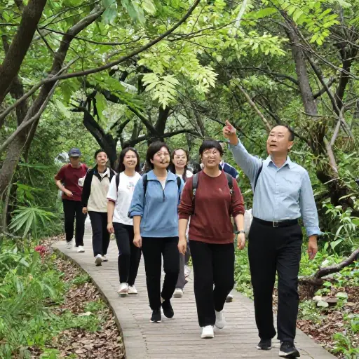 导游带领我们进行了一次非常有趣的徒步旅行。