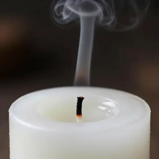 蜡烛被吹灭了，我们陷入黑暗。