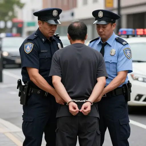警察设法当场抓住了罪犯。