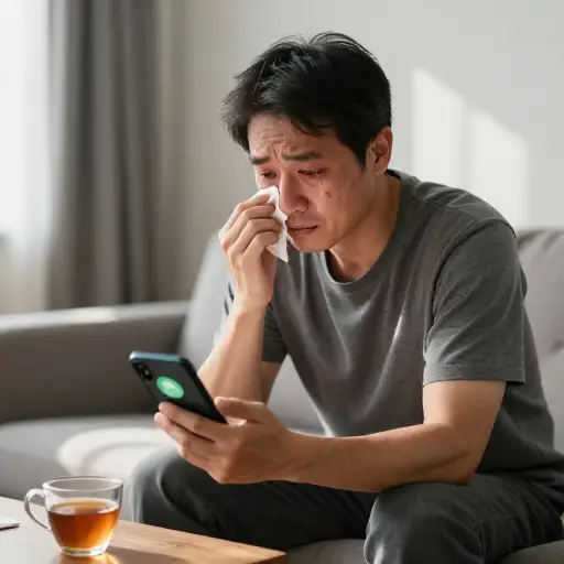 那个悲伤的消息让他哭了。