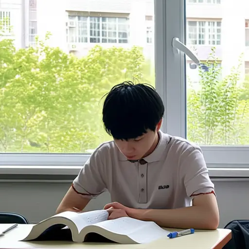 我喜欢在学校学习。