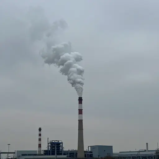 许多工业仍然向大气中排放有害污染物。