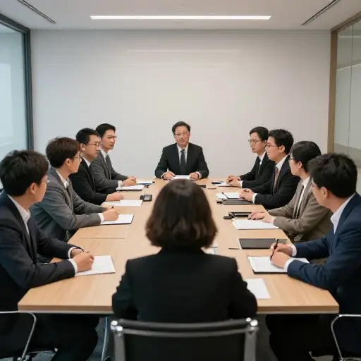 我注意到会议室里有几张不熟悉的面孔。
