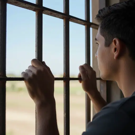 这名囚犯一直梦想着刑满后获得自由。