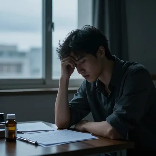 他患上了神经衰弱。