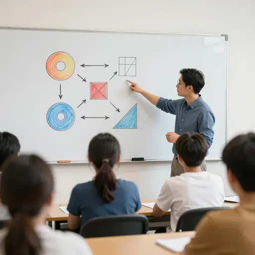 演讲者用一张简单的示意图传达了主要观点。