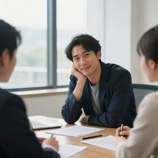 他假装很感兴趣，但实际上他根本不关心这个话题。