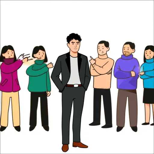 他用冷漠的态度作为心理盔甲来抵御批评。