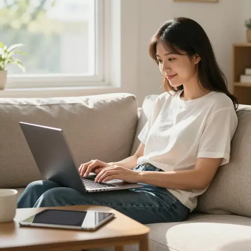 他解释了拥有无线网络连接的有用性。