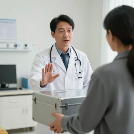 医生告诉我不要提重箱子，以免拉伤背部。