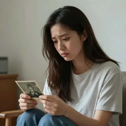 她对祖父去世的悲伤是显而易见的。