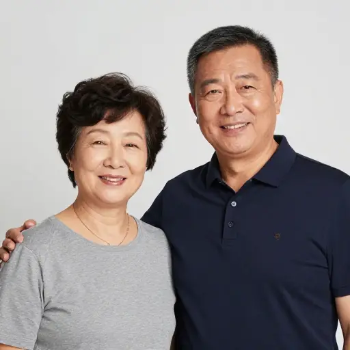 我妻子比我年轻8岁。