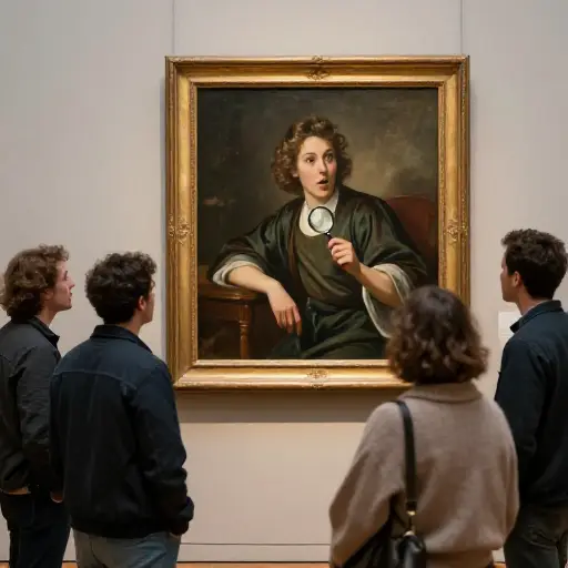 博物馆发现那幅名画实际上是一件赝品。