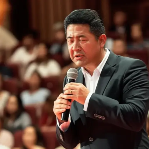 他对于公开演讲有着深深的恐惧。