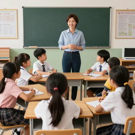 孩子们根据他们的能力被分组。