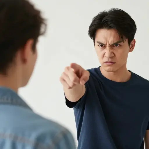 我直接且生气地告诉他走开。