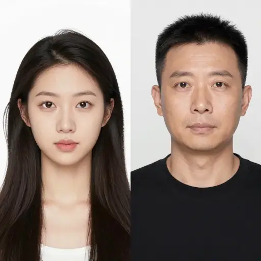 她长得像她的父亲。