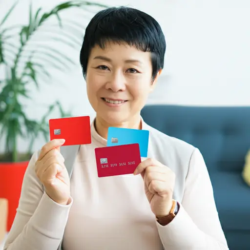 我妈妈有两张信用卡。