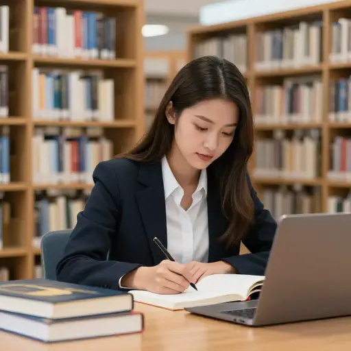 她正在攻读法律和商科的联合学位。
