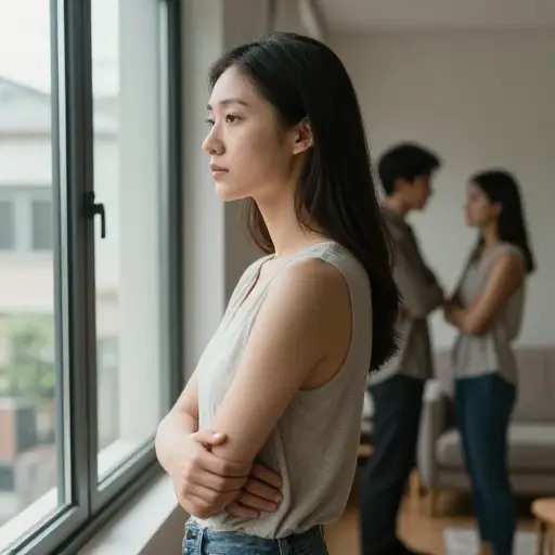 她学会了在争吵时让自己情绪上抽离。