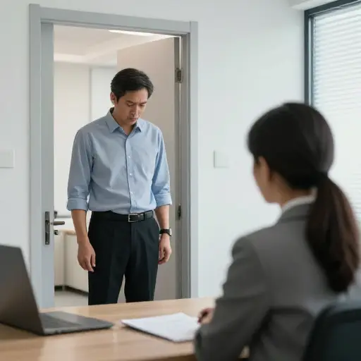 他放下自尊，询问是否能够要回他以前的工作。