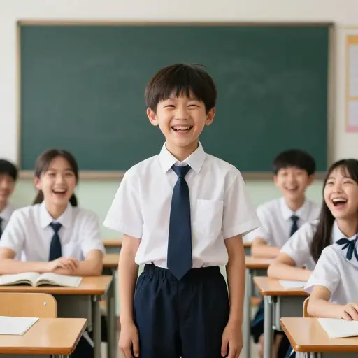 在学校里，我的昵称是小丑，因为我有能力让别人笑。