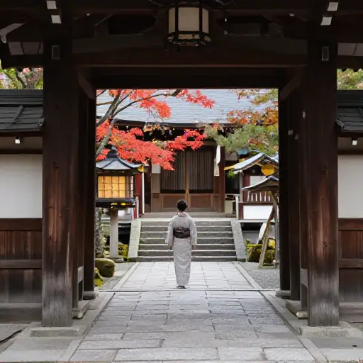 京都，日本一座美丽的城市，以寺庙闻名。