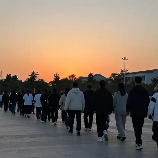 抗议和平地结束了。