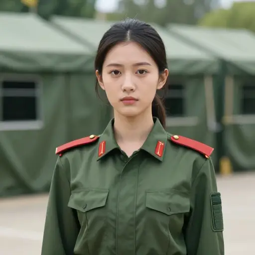 她决定在军队服役。