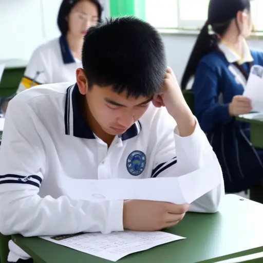 考试成绩公布后，他看起来比以前更不开心了。