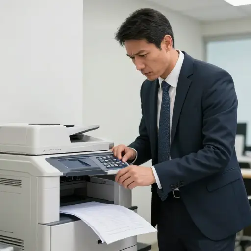 他最出色的搞笑短剧是关于一个不会使用复印机的经理。