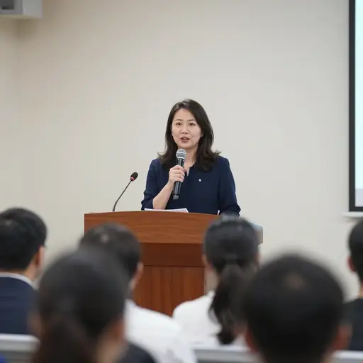 她说起话来好像自己是这个话题的专家。