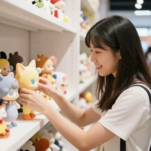 她收集玩偶。
