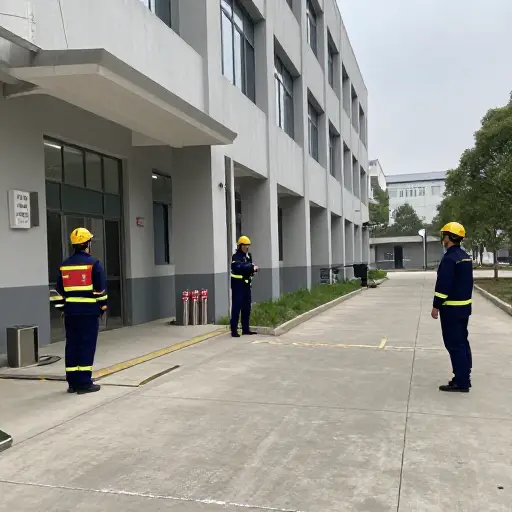 我们大楼每年进行两次安全演练。