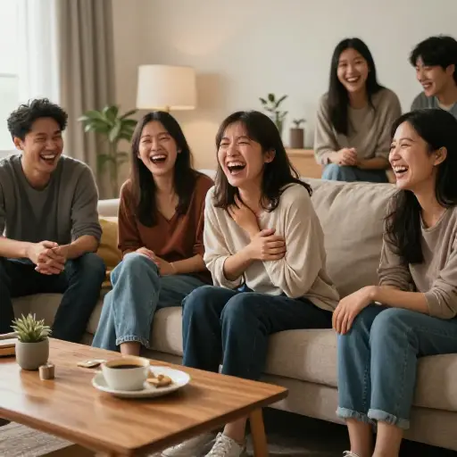 他的笑话太荒谬了，房间里没有一个人能忍住不笑。