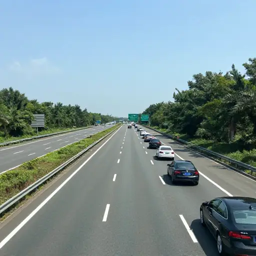 在高速公路上正常驾驶时，始终使用右车道。