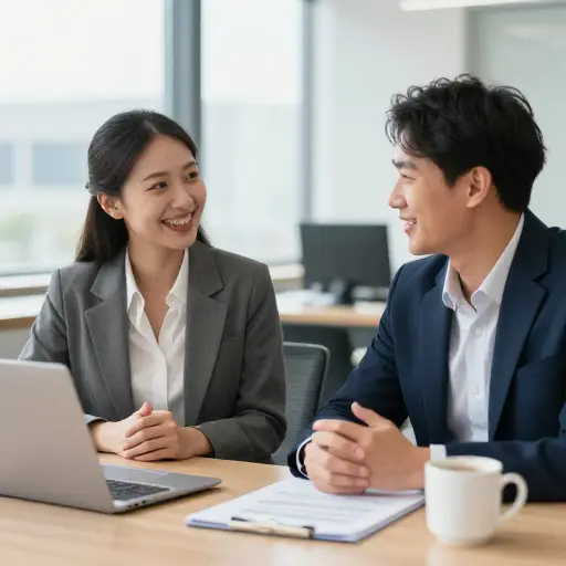 我的新同事是一位合作起来令人愉快的人。