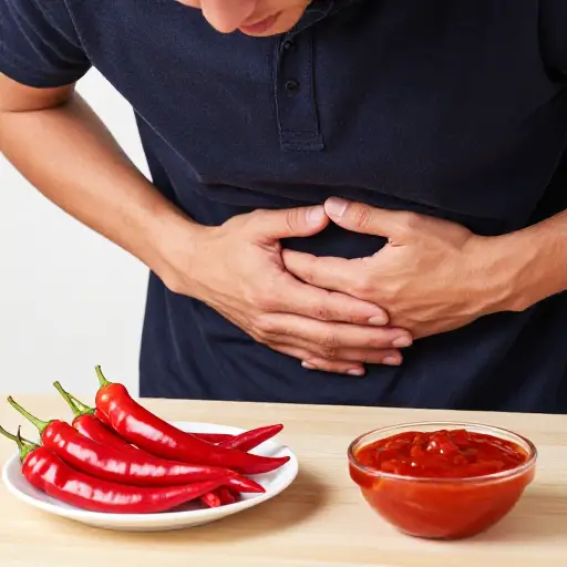 辛辣食物经常导致胃部不适。