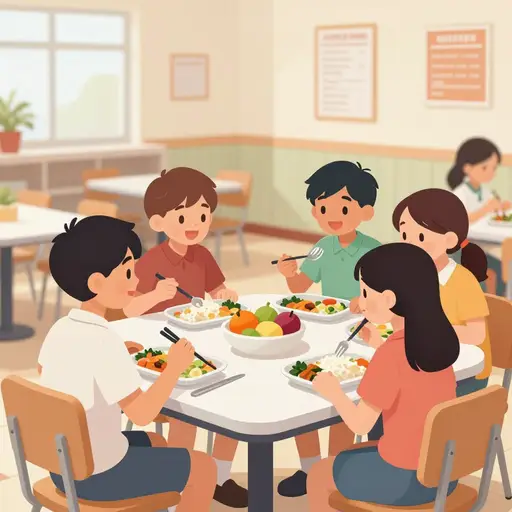 我们正在吃午饭。