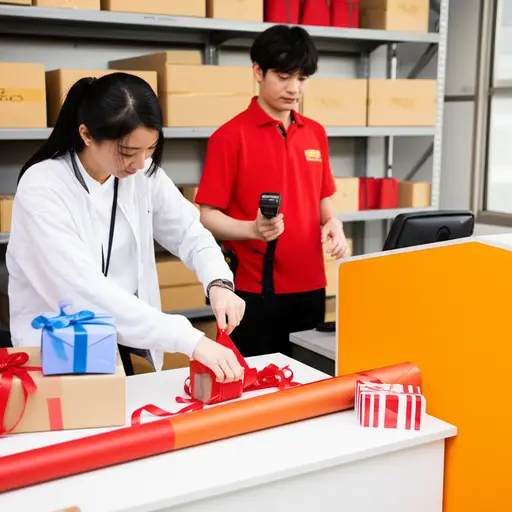 我们会在明天把礼物寄给你。