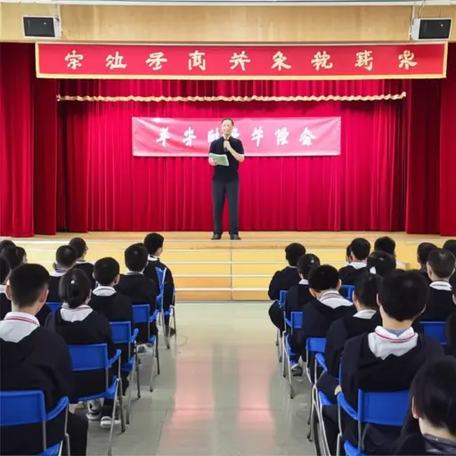 校长在开学典礼上正式宣布了新校规。