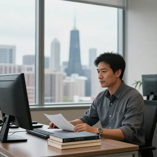 他受雇于一家芝加哥的出版社。