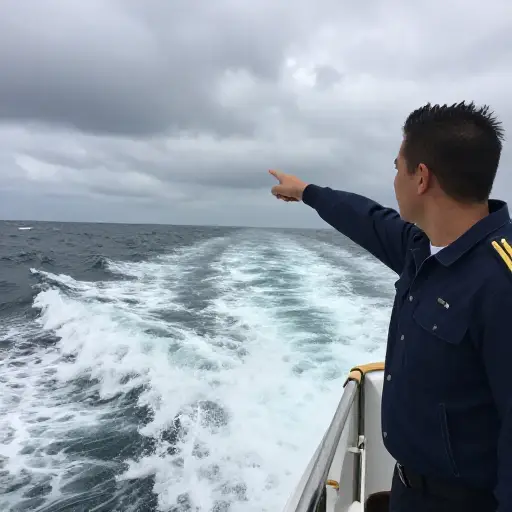 船长警告我们前方有波涛汹涌的海面。