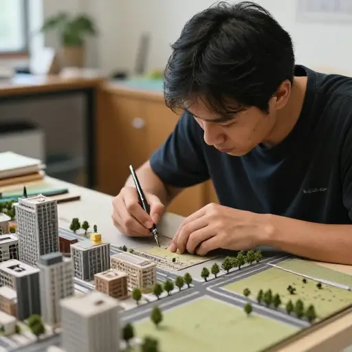 艺术家用微小的细节创建了一个微型城市。