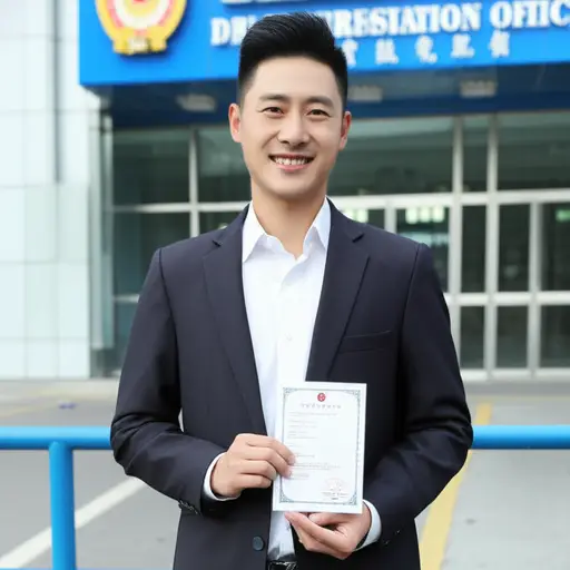 他终于拿到了驾照。