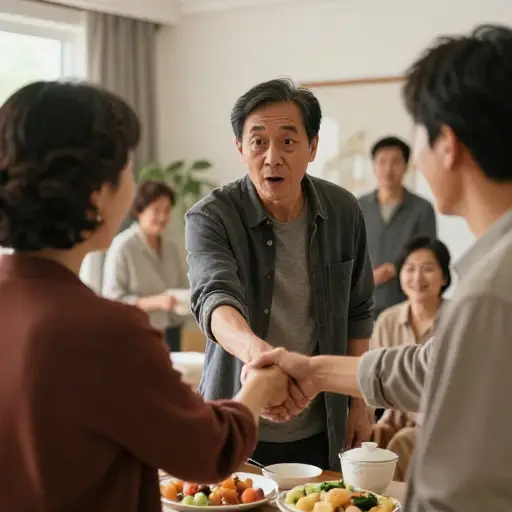 在家庭聚会上遇到一位远房叔叔很令人惊讶。