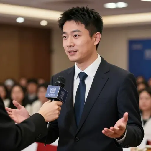 记者问及敏感问题时，他给出了一个模棱两可的回答。